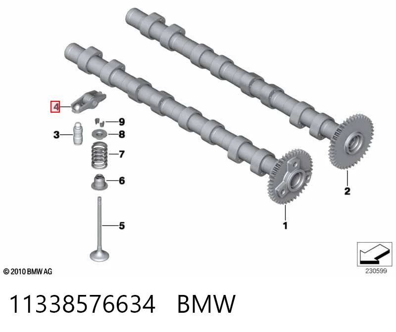 11338576634 BMW Balancín, distribución del motor