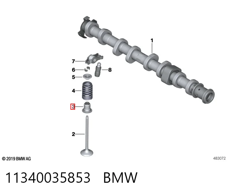11340035853 BMW Juego de retenes de válvula de escape