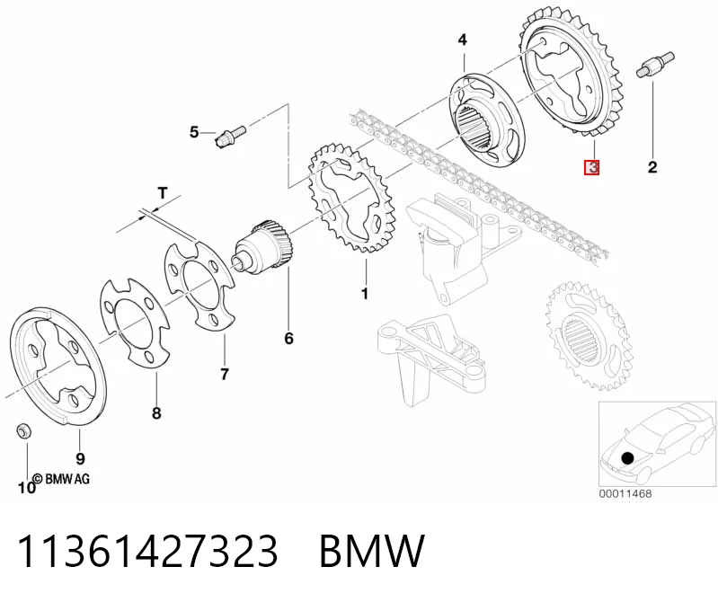 Comprar Piñón del árbol de levas BMW 5  E39 a bajo precio