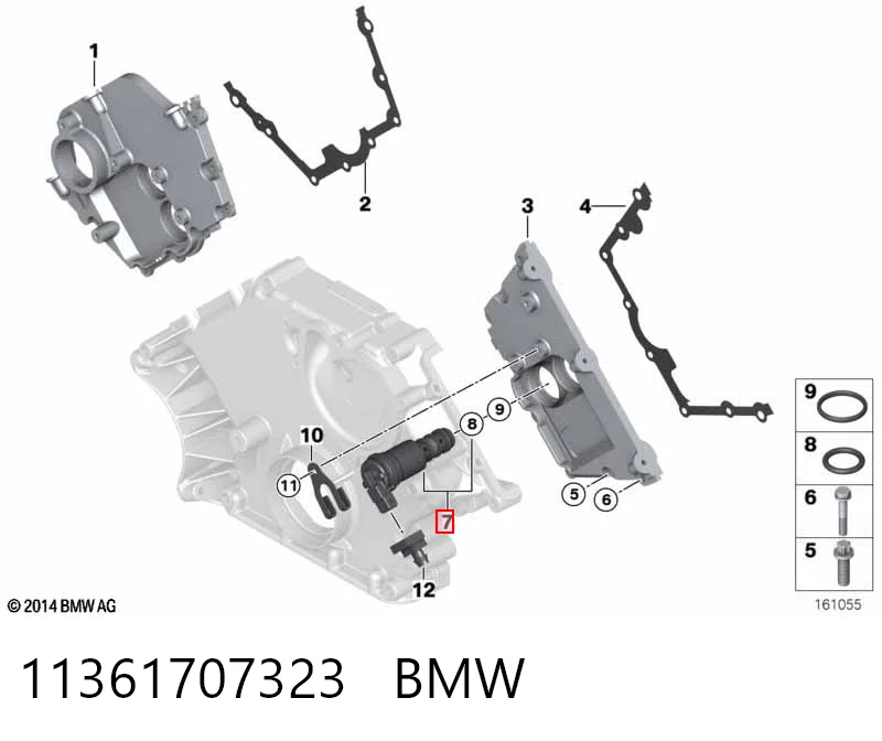 11361707323 BMW Válvula control, ajuste de levas