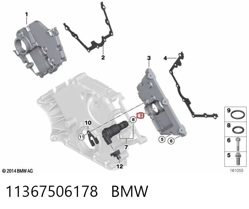 11367506178 BMW Junta del regulador de fase del árbol de levas
