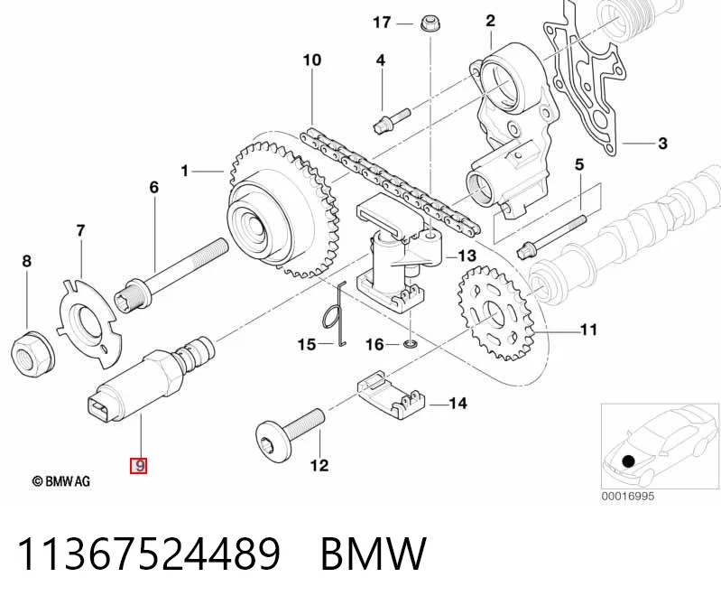 11367524489 BMW Válvula control, ajuste de levas