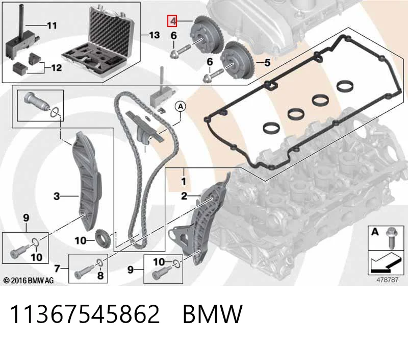 11367545862 BMW Engranaje árbol de levas lado de admisión