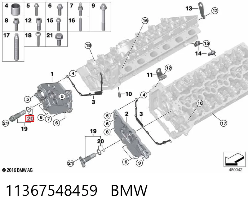 11367548459 BMW Junta del regulador de fase del árbol de levas