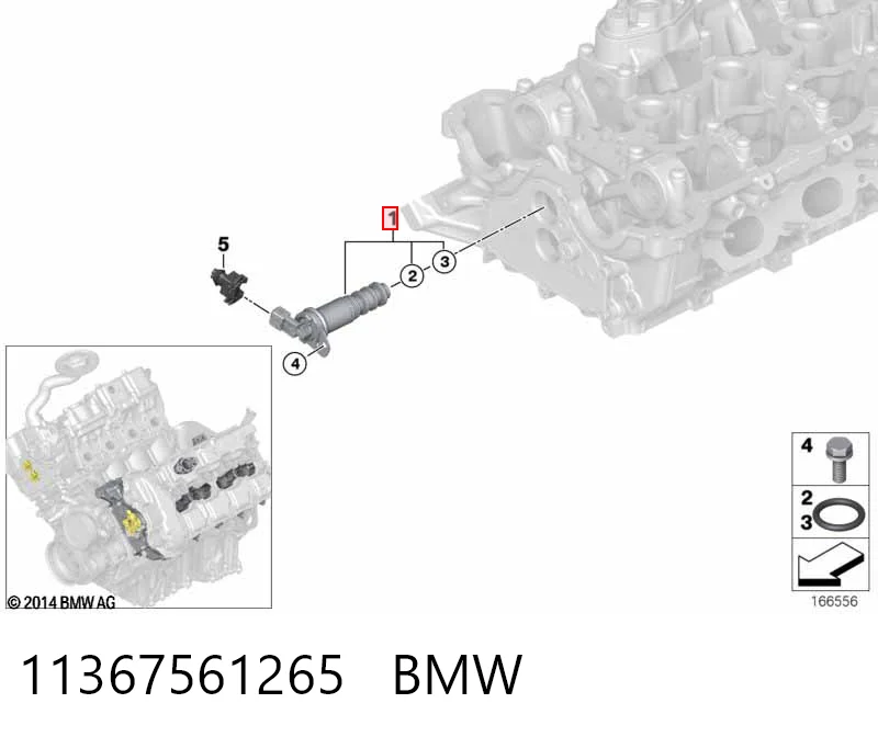 11367561265 BMW Válvula control, ajuste de levas