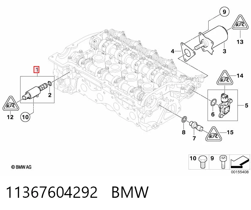 11367604292 BMW Válvula control, ajuste de levas