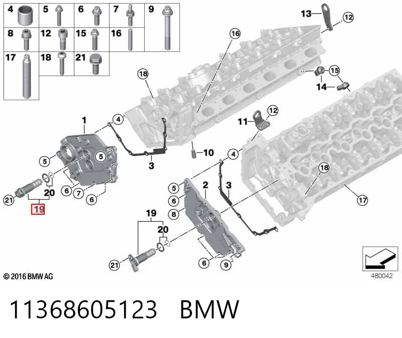 11368605123 BMW Válvula control, ajuste de levas