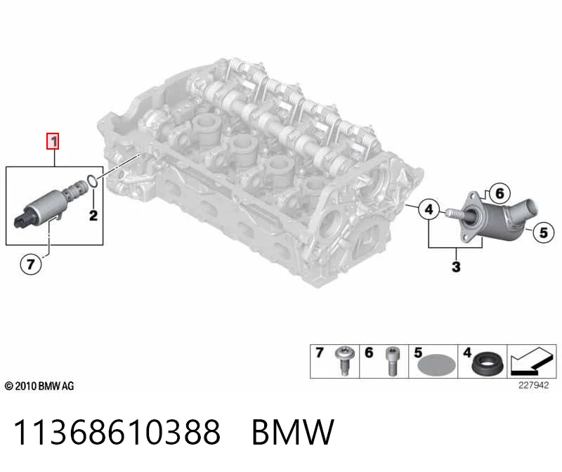 11368610388 BMW Válvula control, ajuste de levas