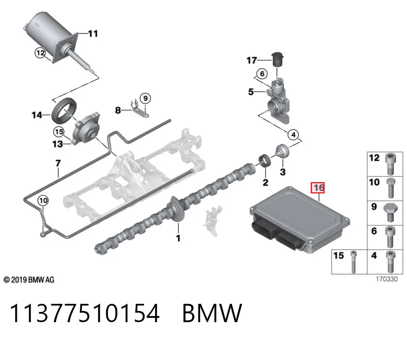 11377510154 BMW Módulo de control Valvetronic
