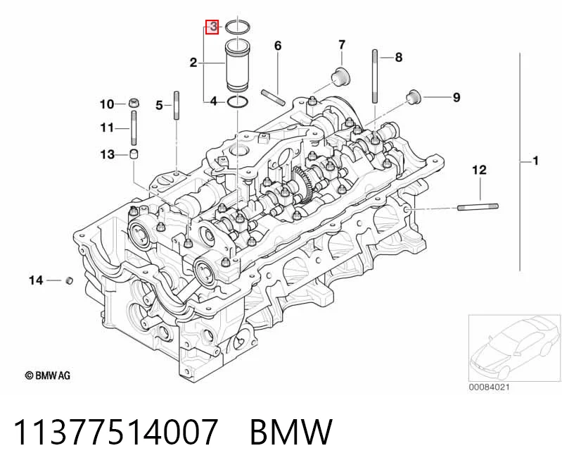 11377514007 BMW Anillo de sellado del pozo de la bujía