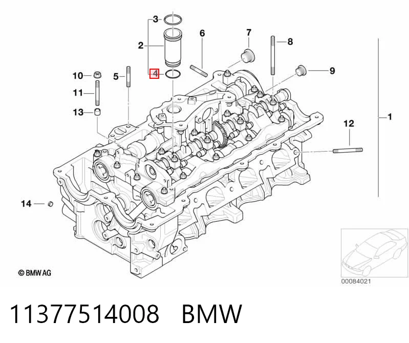 11377514008 BMW Anillo de sellado del pozo de la bujía