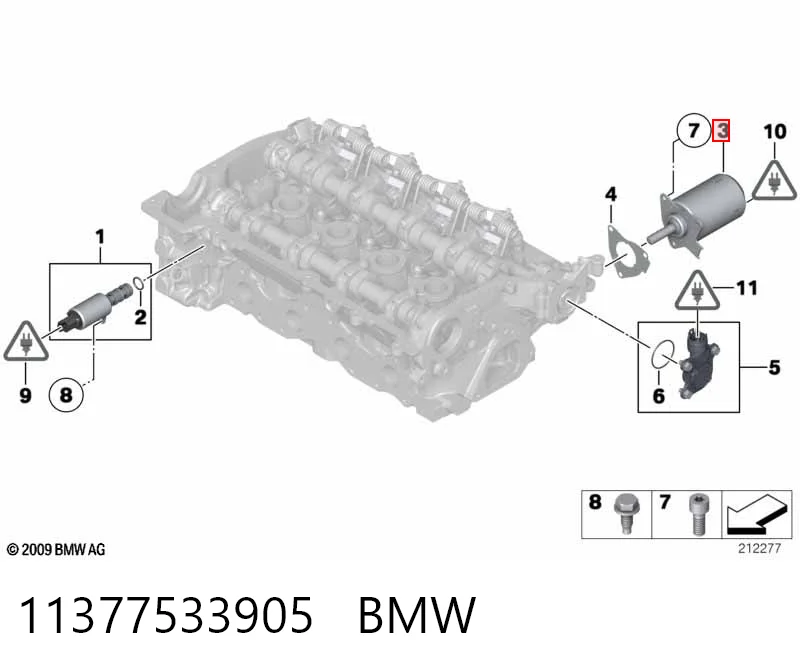 11377533905 BMW Regulador de fase de distribución
