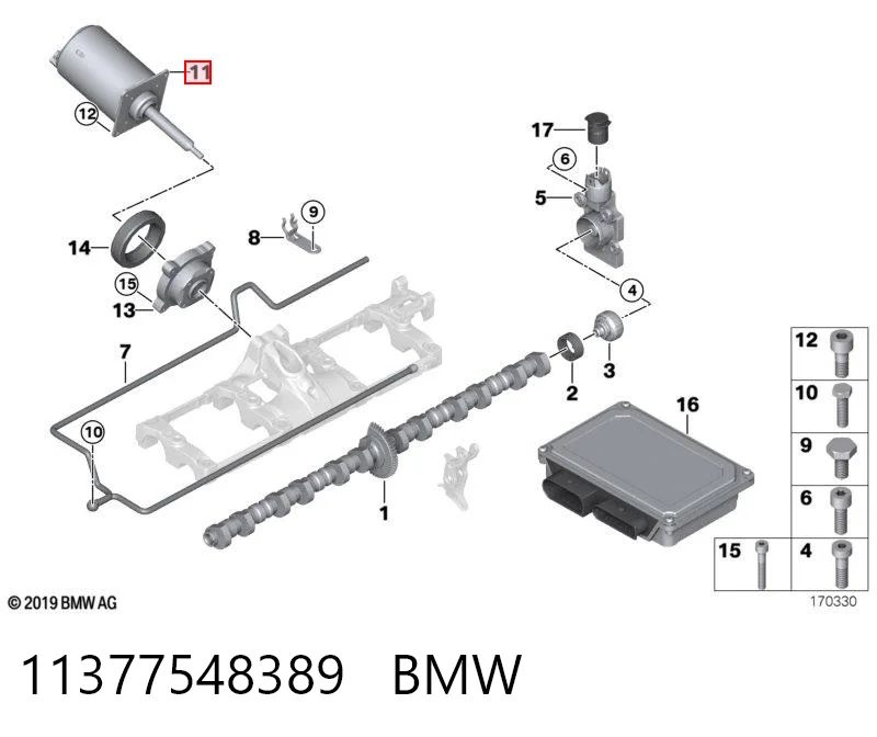 11377548389 BMW Válvula control, ajuste de levas