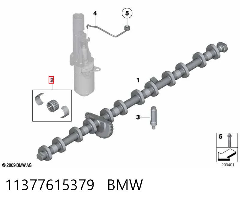 11377615379 BMW Cojinete piloto del cigüeñal