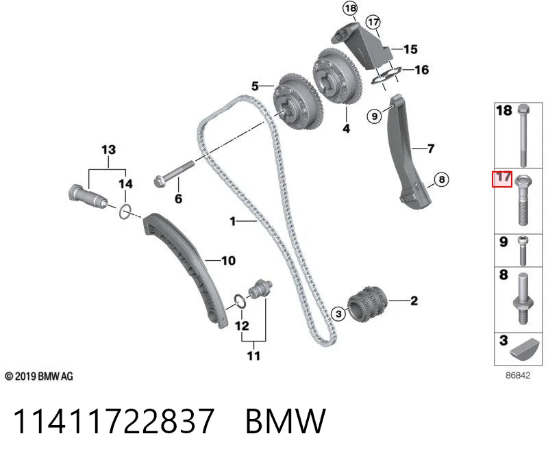 11411722837 BMW Junta tórica universal