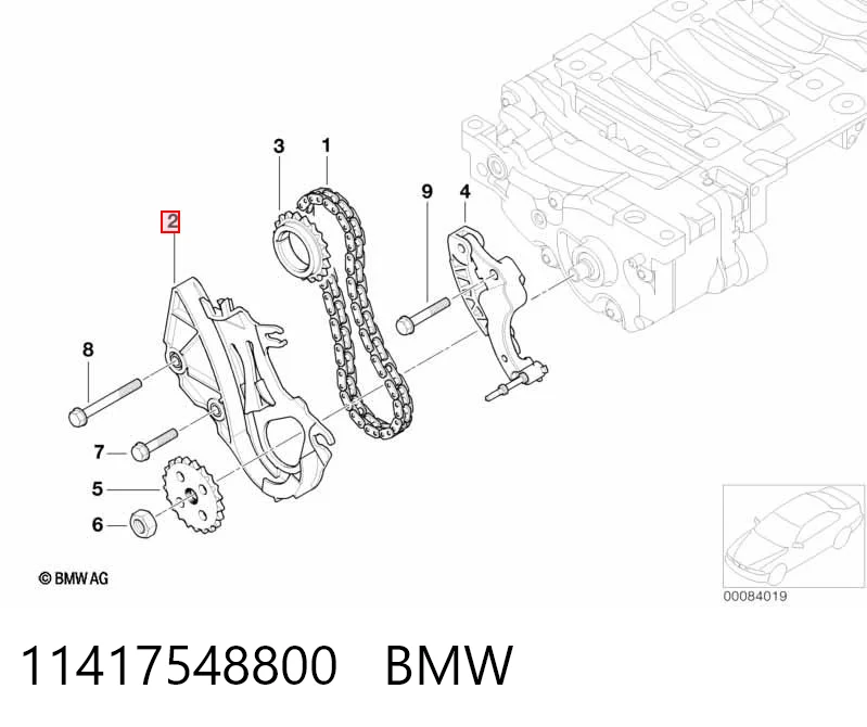 11417548800 BMW Tensor de cadena de la bomba de aceite