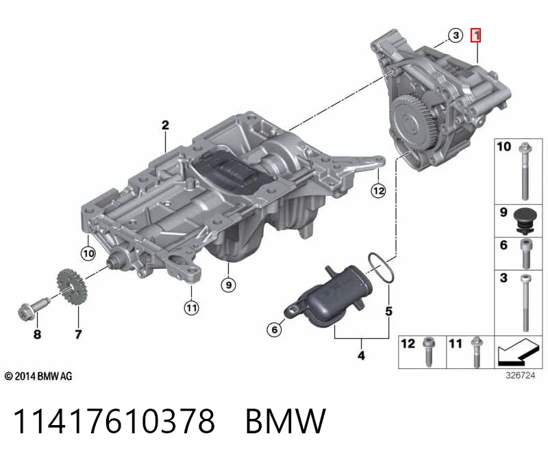 11417610378 BMW Bomba de aceite