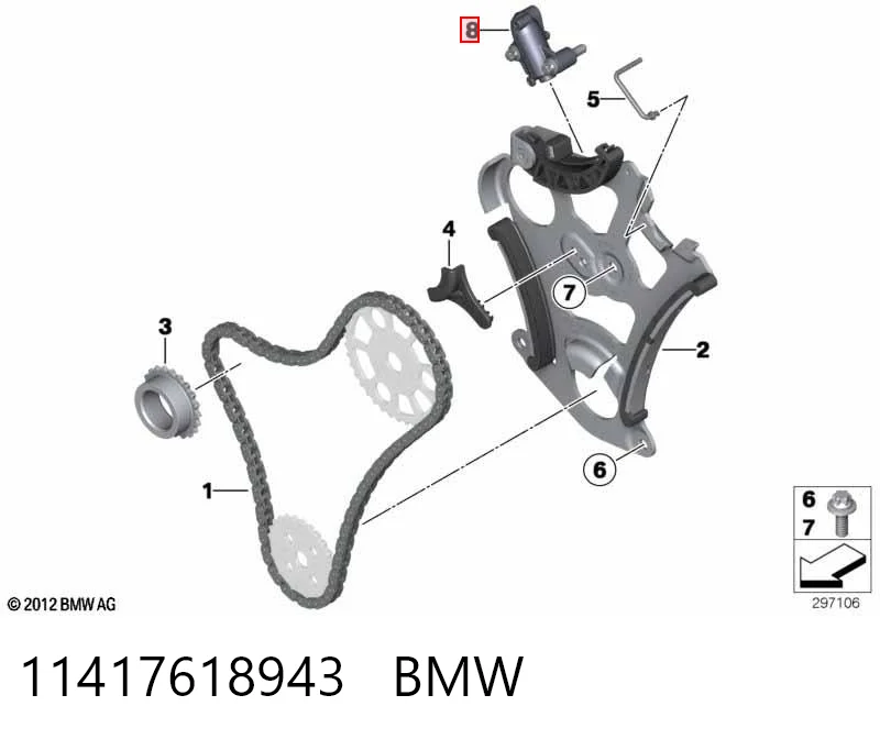 11417618943 BMW Tensor de cadena de distribución