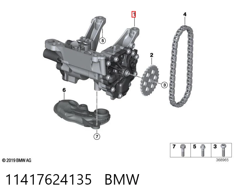 11417624135 BMW Bomba de aceite