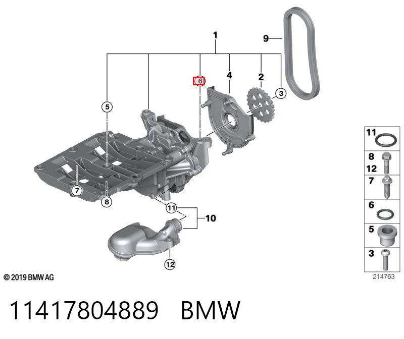 11417804889 BMW Arandela de asiento del inyector
