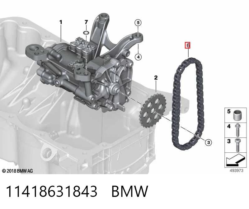 Comprar Cadena de la bomba de aceite BMW 1  F40 a bajo precio