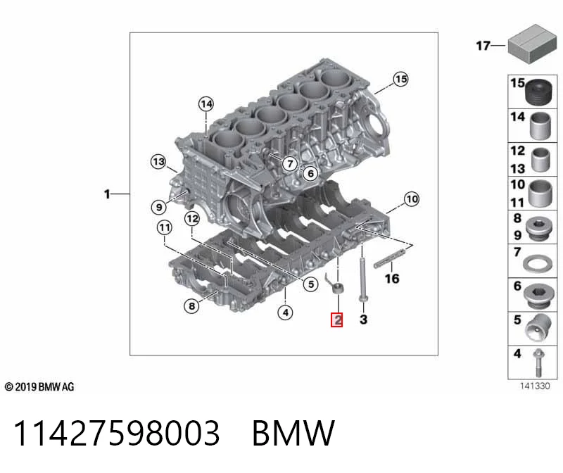 11427598003 BMW Filtro aceite