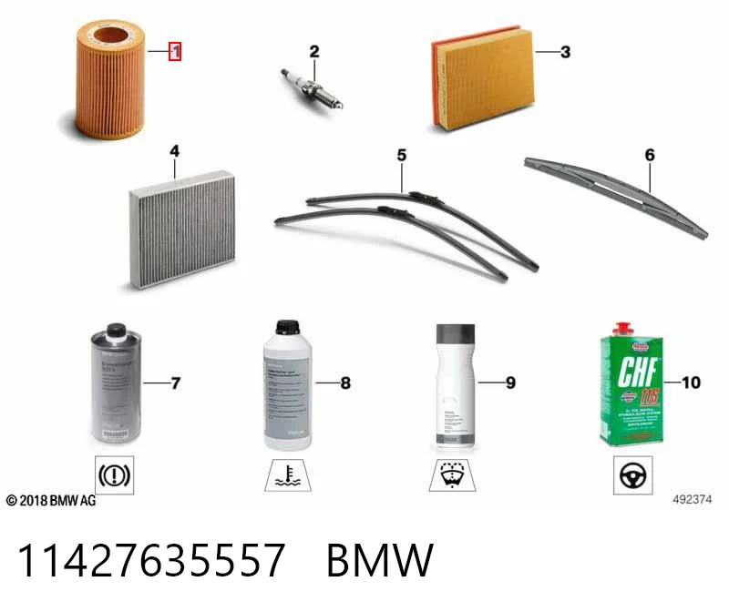 11427635557 BMW Filtro aceite