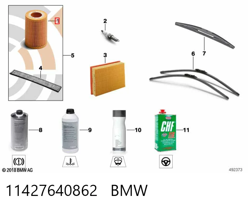 11427640862 BMW Filtro aceite