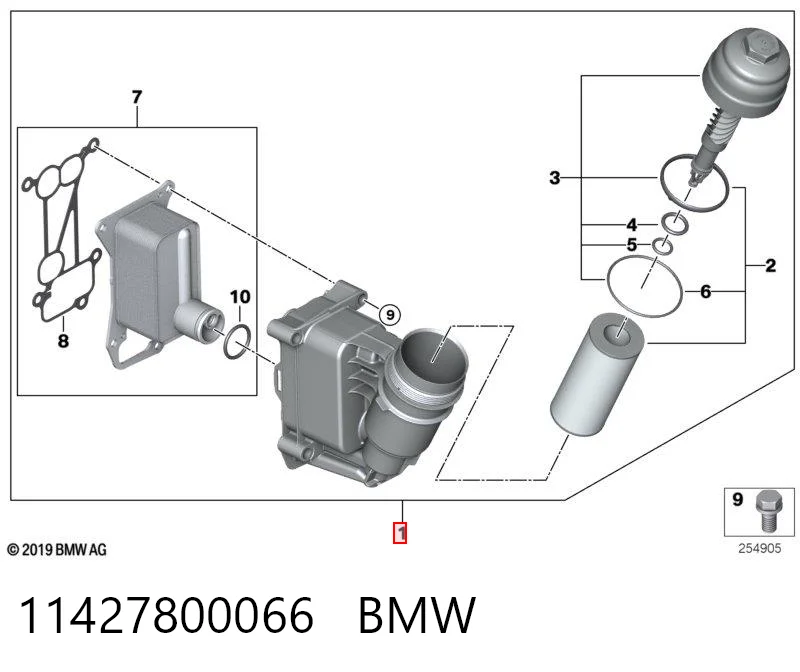 11427800066 BMW Portafiltro de aceite
