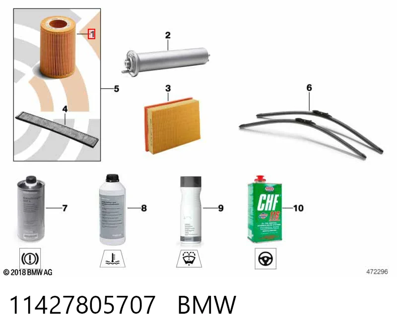 Filtro de aceite 11427805707 BMW
