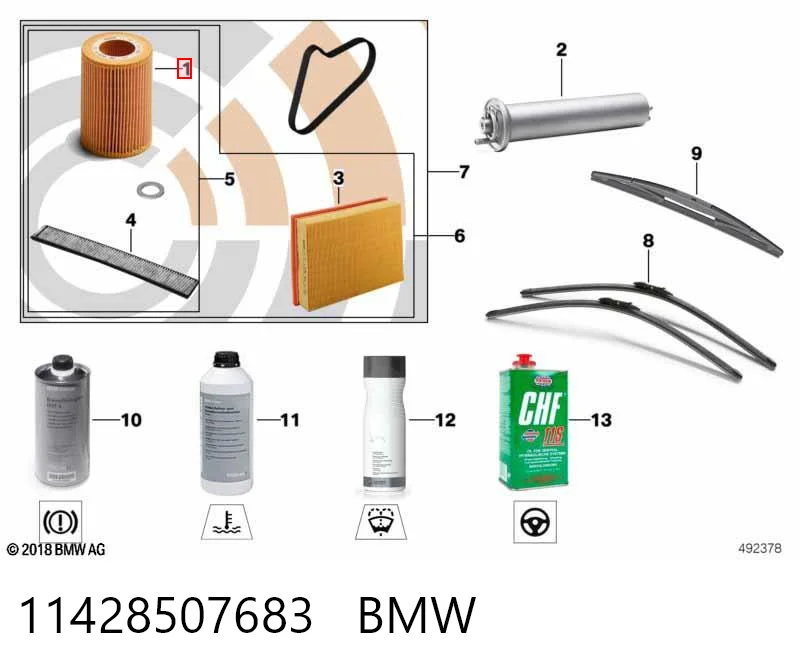 11428507683 BMW Filtro aceite