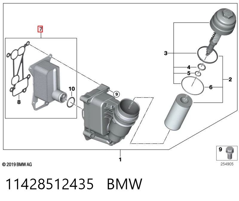 11428512435 BMW Junta de radiador de aceite