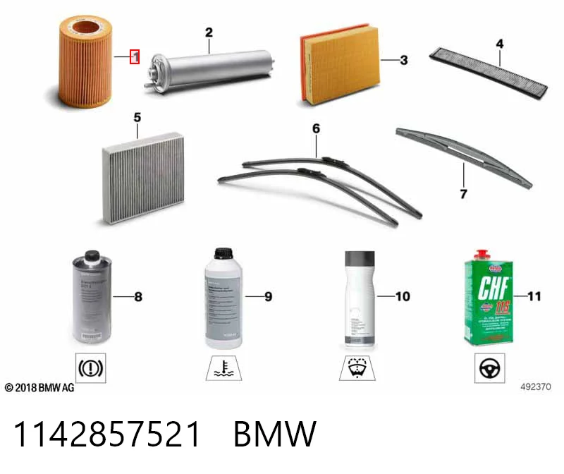 1142857521 BMW Filtro aceite