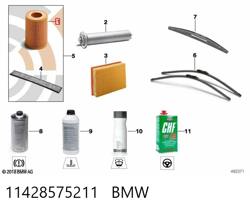 11428575211 BMW Filtro aceite