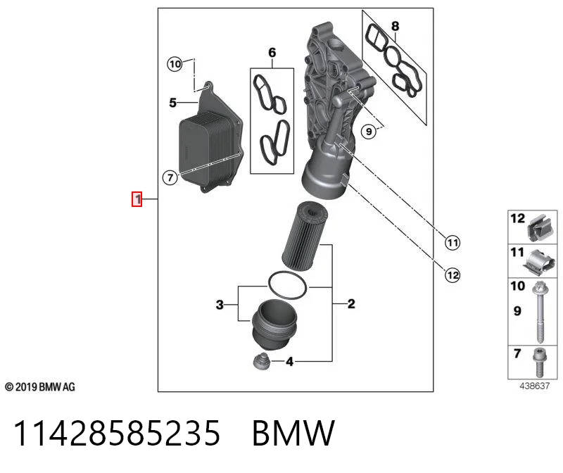 11428585235 BMW Portafiltro de aceite