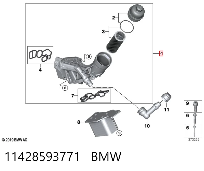 11428593771 BMW Portafiltro de aceite