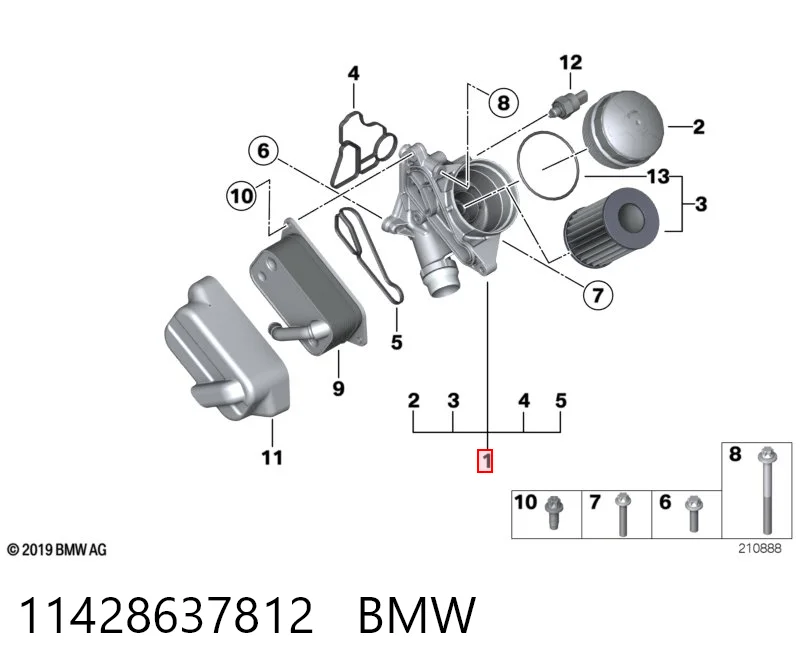 11428637812 BMW Portafiltro de aceite