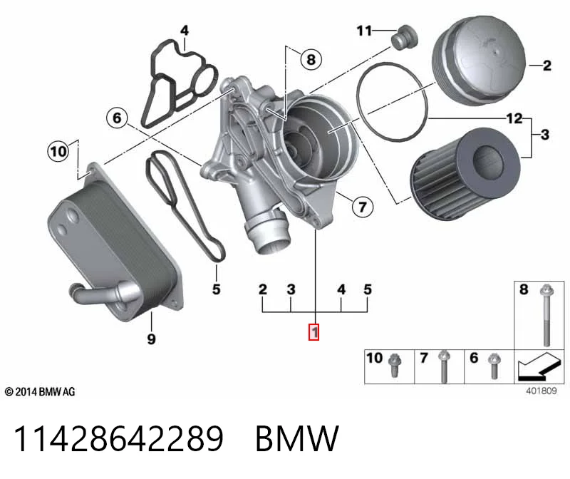 11428642289 BMW Portafiltro de aceite