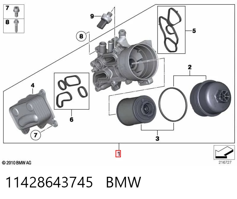 11428643745 BMW Filtro aceite