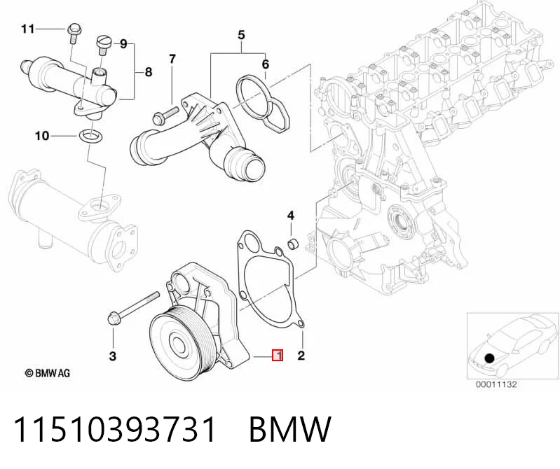 11510393731 BMW Bomba refrigerante coche
