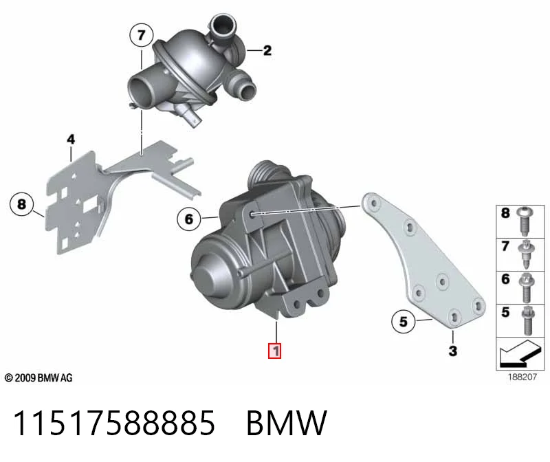 11517588885 BMW Bomba refrigerante coche