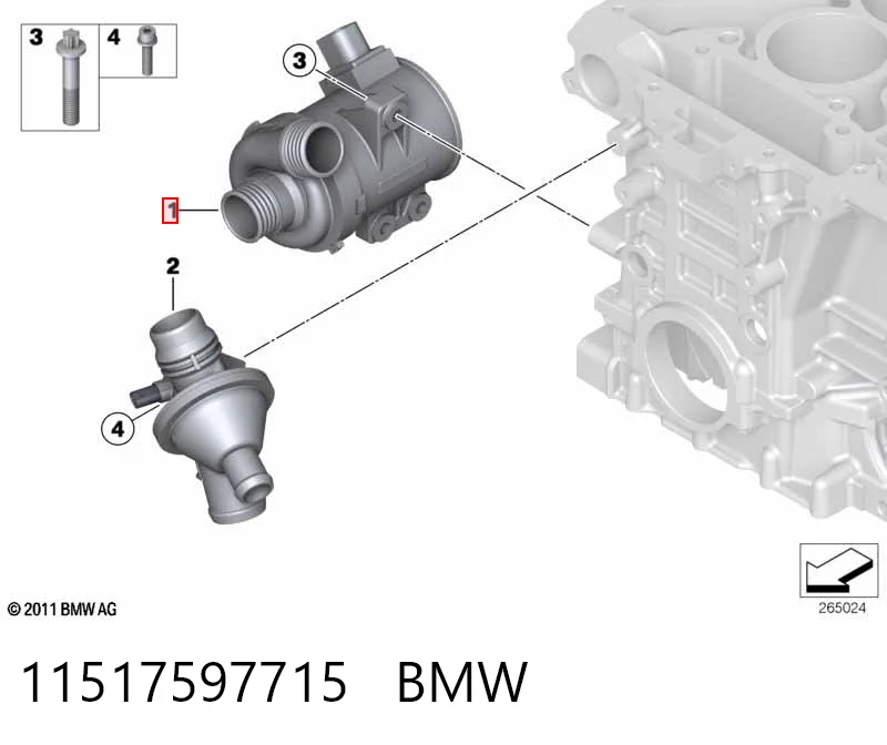 11517597715 BMW Bomba refrigerante coche