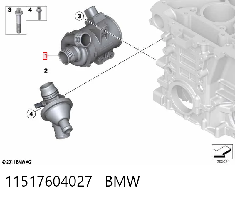 11517604027 BMW Bomba refrigerante coche
