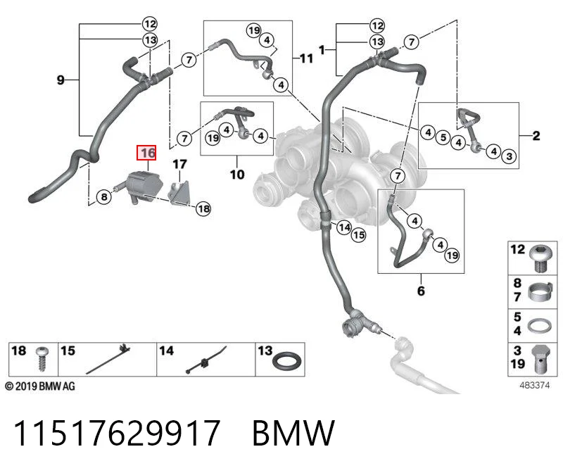 11517629917 BMW Bomba de agua eléctrica auxiliar
