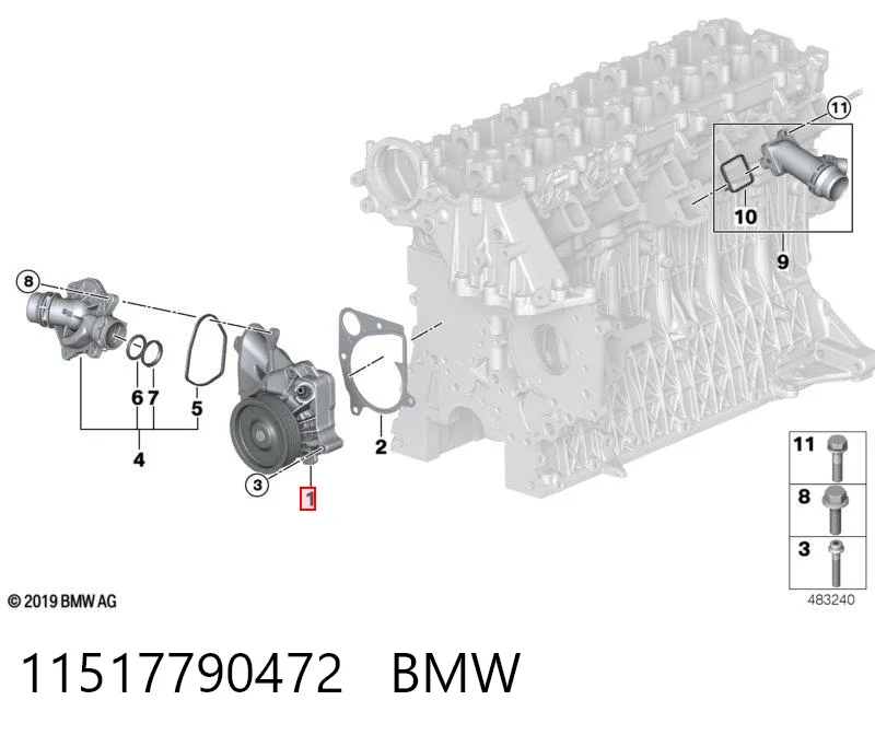 Bomba de refrigeración BMW 1  (E81)