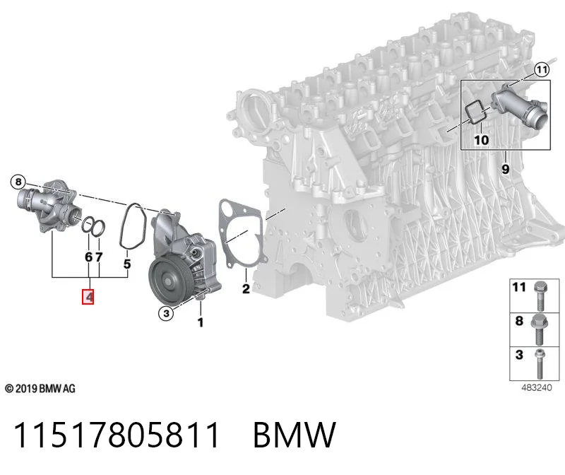 11517805811 BMW Termostato de agua