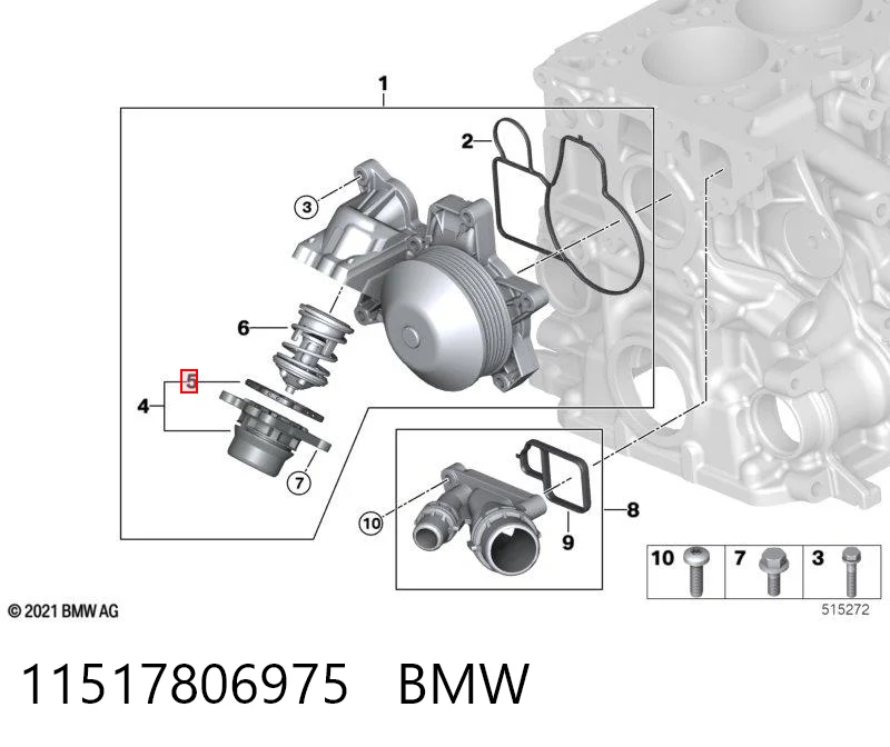 Comprar Junta de termostato BMW 5  E61 a bajo precio