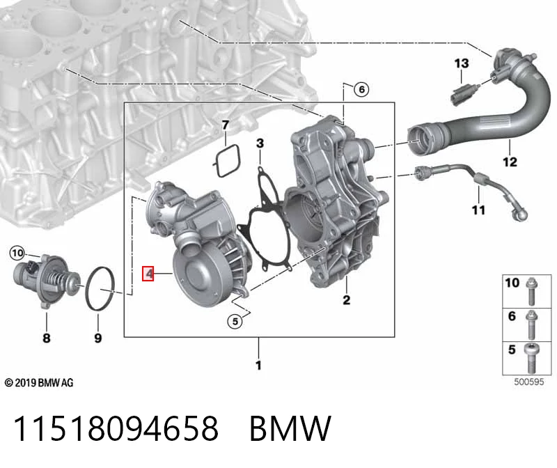 11518094658 BMW Bomba refrigerante coche