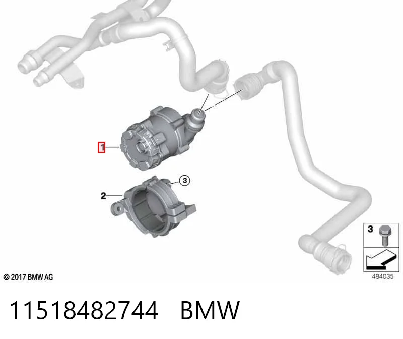 11518482744 BMW Bomba de agua eléctrica auxiliar