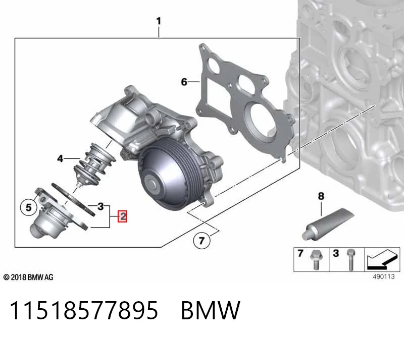 11518577895 BMW Termostato de agua